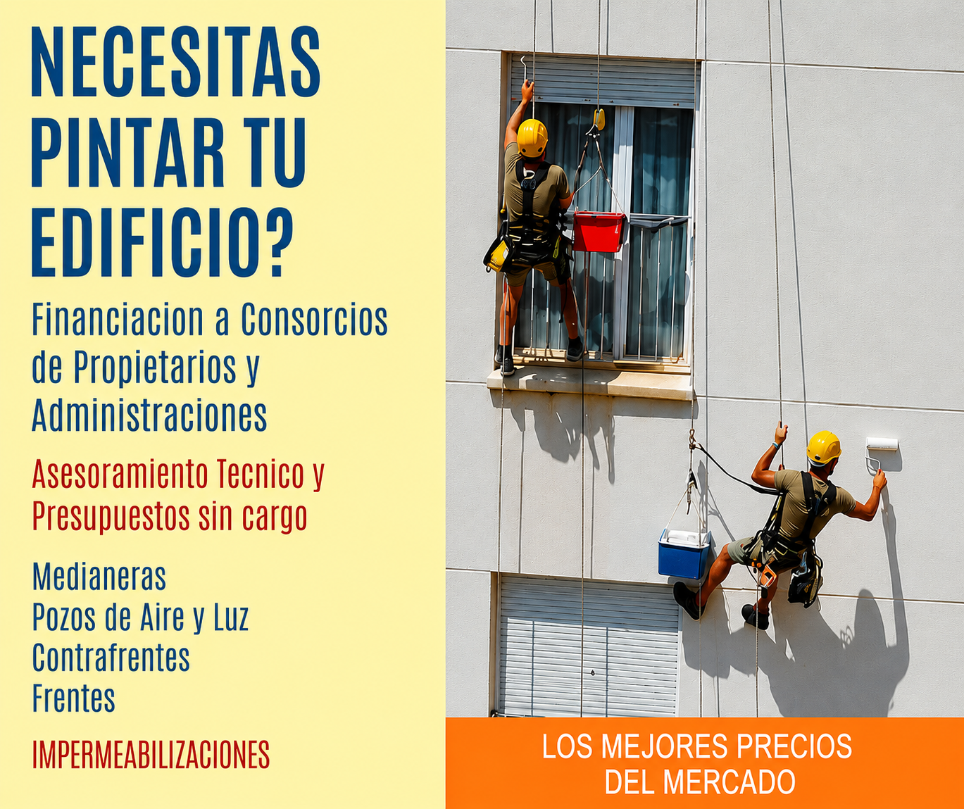 ¿Necesitás pintar tu edificio? Financiación a consorcios, asesoramiento técnico y presupuestos sin cargo.